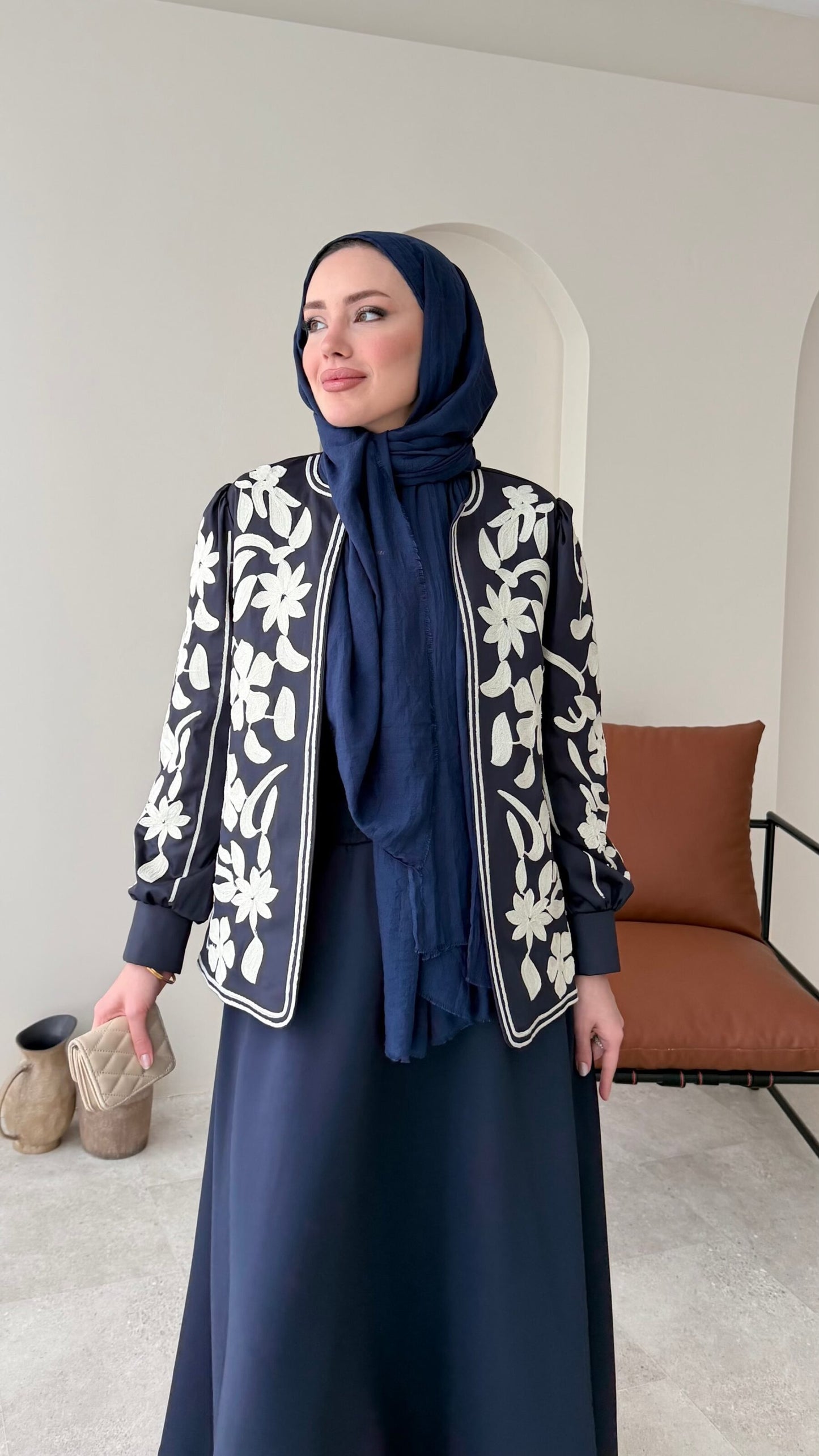 Quan Nakış Ceket – LACİVERT